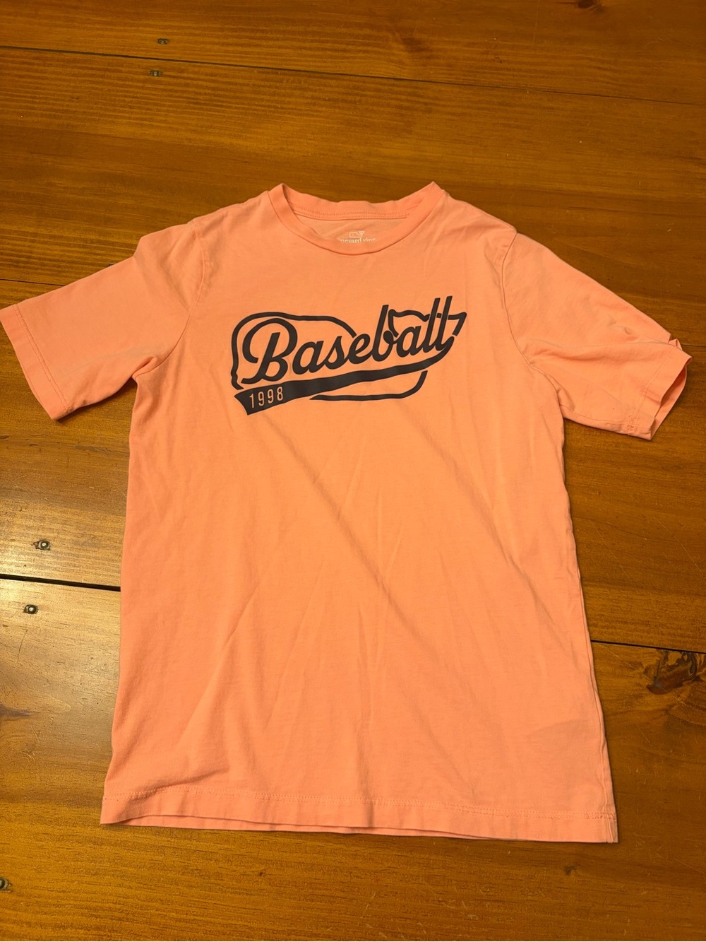 Vineyard Vines Peach Short Sleeve 'Baseball' Graphic Tee